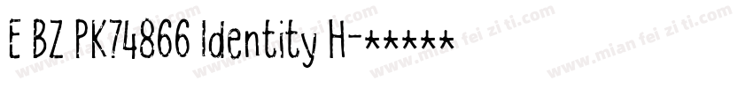 E BZ PK74866 Identity H字体转换